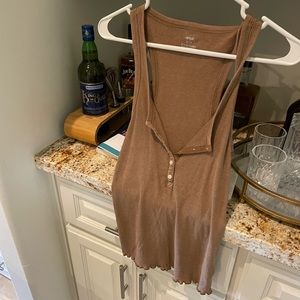 Aerie tan NWT henley tanktop